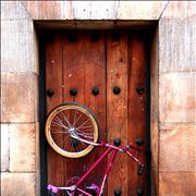 Picture Of Bicycle And Old Door