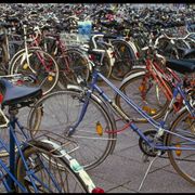 Picture Of Bicycles At The Train Station In Germany