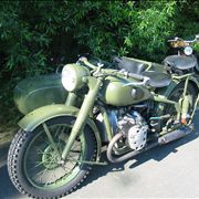 Picture Of Green Veteran Motorcycle