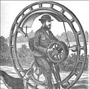 Picture Of Hemming's Unicycle Flying Yankee Velocipede