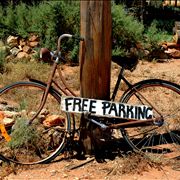 Picture Of Old Bicycle And Free Parking