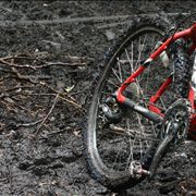 Picture Of Red Mud Mountain Bike