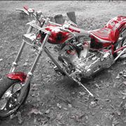 Picture Of Red Silver Motocycle